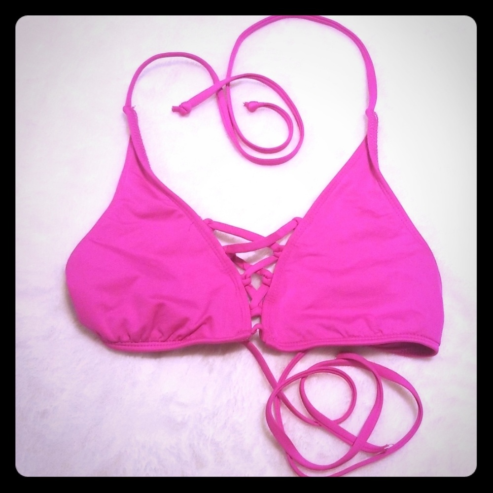 Hot pink bikini top